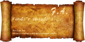 Fehér Abigél névjegykártya